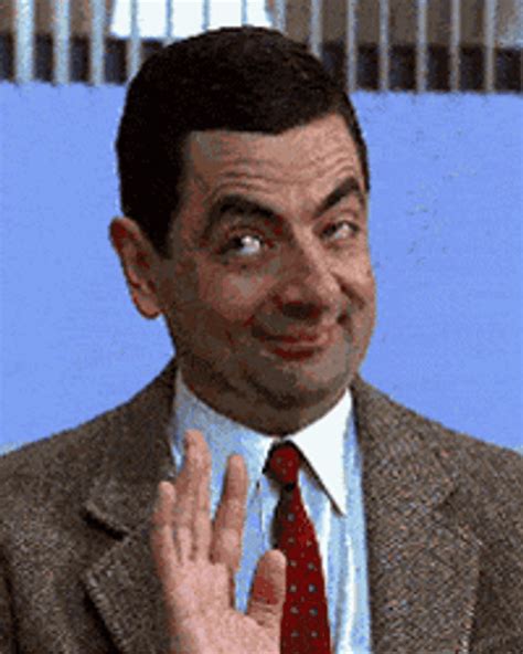 mr bean finger gif|mr bean copying gif.